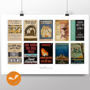 Ernest Hemingway  - Collected Novels - First Edition Cover Print