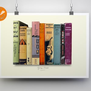 George Orwell Collection - Book Spine Print - Book Cover Art - Book Lover Gift - Poster - Art