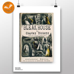 Bleak House - Personalised First Edition Cover - Charles Dickens - Book Lover Print - Quote/Message Option