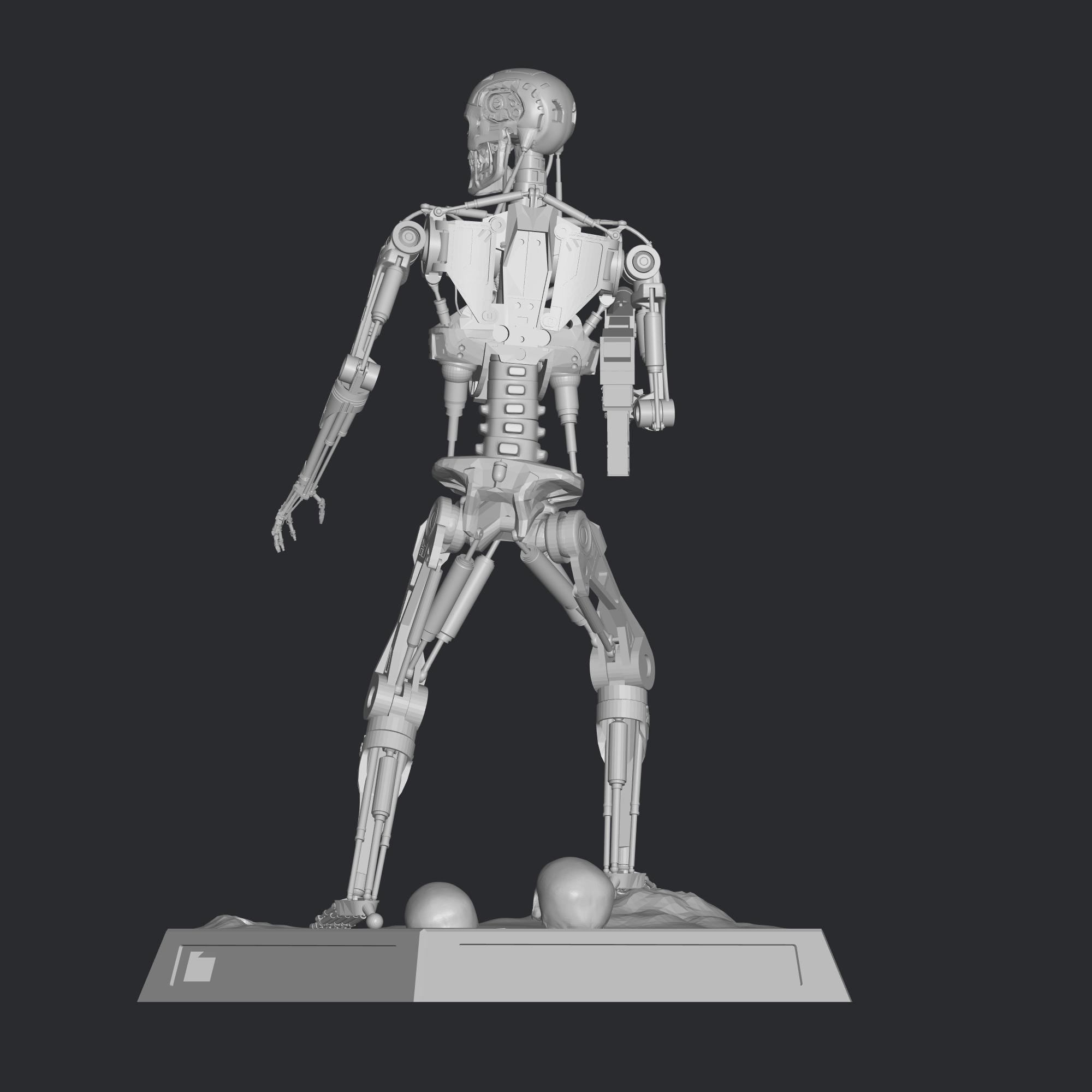 T800 Terminator Endoskull Stl File 3d Printing, 3d Print File, 3d Stl ...