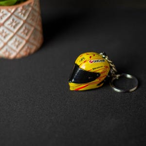 Handmade Lewis Hamilton 2025 Helmet Mini Keychain: Personalized F1 Fan Gift or Biker Gift