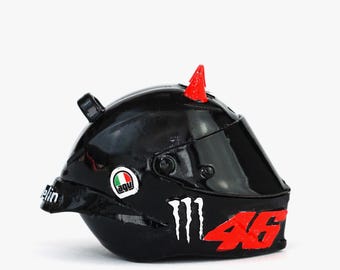 Chaveiro personalizado para capacete AGV Pista: design do diabo, texto personalizado