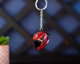 Handmade Charles Leclerc Helmet Keychain: Personalized F1 Fan Gift or biker gift