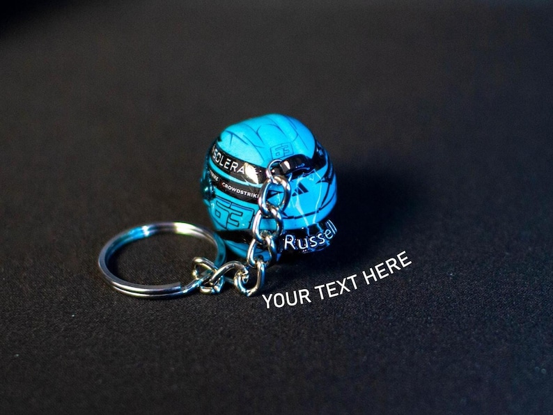 Handmade George Russell Helmet Keychain: Personalized F1 Fan Gift or ...