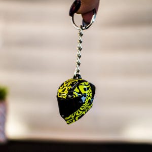 Handmade Lando Norris Helmet Keychain: Personalized F1 Fan Gift or Biker gift