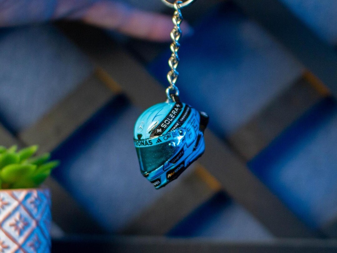Handmade George Russell Helmet Keychain: Personalized F1 Fan Gift or ...