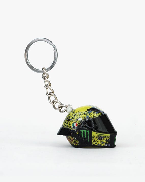 Handmade AGV Pista Mini Helmet Keychain: Valentino Rossi Design
