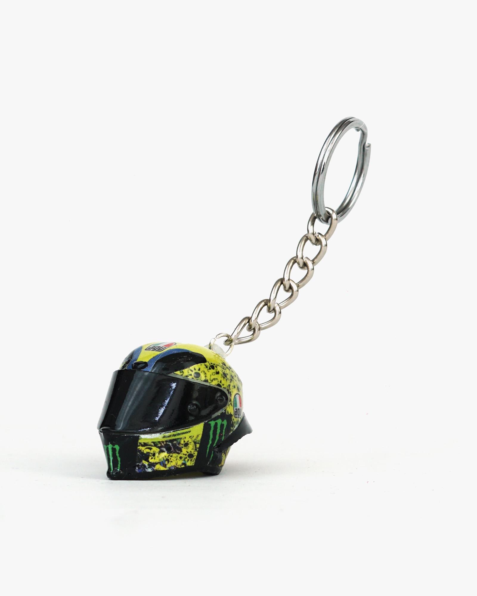 Handmade AGV Pista Mini Helmet Keychain: Valentino Rossi Design