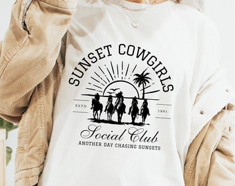 Coastal Cowgirl Shirt Chasing Sunsets Beachy Shirt Sunset Shirt Cow Girl Bachelorette Shirt Fiesta Bachelorette Nashville Shirt Clean Girl