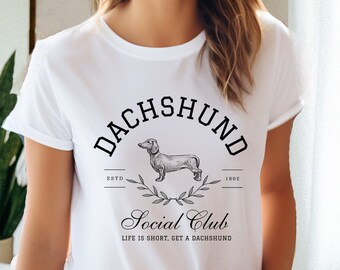 Dachshund Shirt Social Club Preppy Stuff Clean Girl Aesthetic Soft Girl Aesthetic Old Money Aesthetic Dachshund Sweater Dachshund Gift