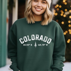 Colorado Shirt Colorado Sweatshirt Colorado Oversized Crewneck Mountain Shirt Hiker Gift Colorado Lover Gift Colorado Latitude Sweatshirt