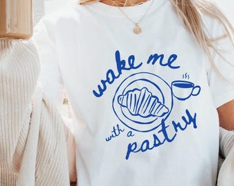 Sunday Morning Croissant Shirt Paris Shirt Old Money Aesthetic Breakfast Club Mimosa Shirt Y2K Shirt French Pastries French Tee Croissant