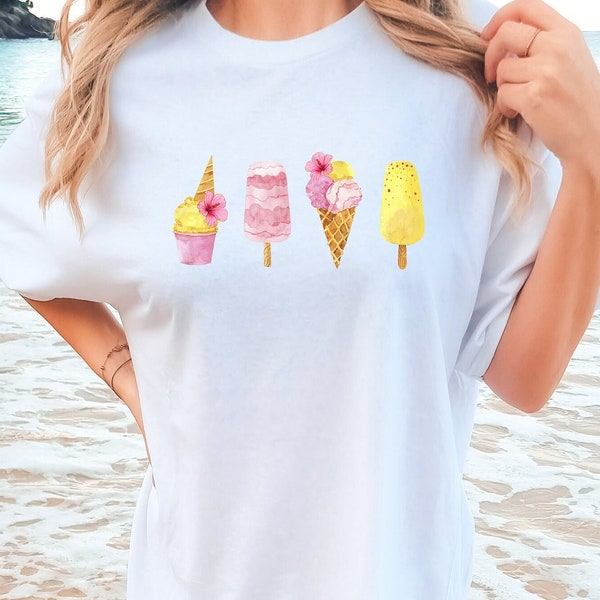Ocean Inspired Style Coconut Girl Swimsuit Coverup Beach Bum Shirt Summer Vibes Shirt Beachy Shirt Hawaii Shirt Ice Cream Hibiscus Shirt