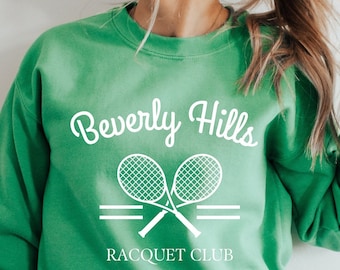 Beverly Hills Racquet Club Tennis Sweatshirt Preppy Stuff Old Money Aesthetic Preppy Sweatshirt Classy Aesthetic Tennis Social Club Racquets