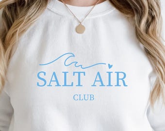 Salt Air Sweatshirt Salt Air Sweatshirt Mermaidcore Hoodie Ocean Inspired Style Coastal Granddaughter Salt Life Y2K Beachy Clothes