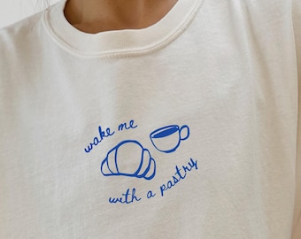 Sunday Morning Croissant Shirt Paris Shirt Old Money Aesthetic Breakfast Club Mimosa Shirt Y2K Shirt French Pastries French Tee Croissant