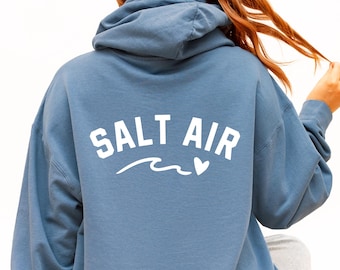 Salt Air Sweatshirt Coastal Clean Girl Aesthetic Mermaidcore Hoodie Ocean Inspired Style Mermaidcore Clothing Beachy Hoodies
