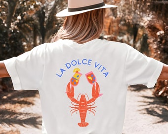 Aperol Spritz Shirt La Dolce Vita Shirt Signature Cocktail Old Money Aesthetic Italia Shirt Tomato Girl Downtown Girl Lobster Shirt