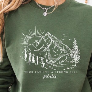 Pilates Sweatshirt Pilates Shirt Gym Clothes Old Money Aesthetic Pilates Gifts Workout Sweatshirt Mountain Sweatshirt Mental Health