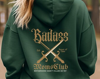 Cool Mom Hoodie Dagger Sweatshirt Badass Mom Knightcore Medieval Shirt Dragon Hoodie Gothic Hoodie Boy Mom Sweatshirt Bonus Mom Gift