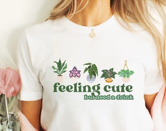 House Plant Lover Shirt Plant Lady Shirt Botanical Shirt Plant Mom Anxiety Shirt Plant Lover Gift Introvert Shirt Funny Indoor Plants Shirt