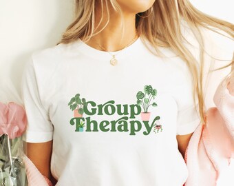 Group Therapy Plant Lover Monstera Shirt Botanical Shirt Plant Mom Granola Girl Anxiety Shirt Plant Lover Gift Introvert Shirt Indoor Plants