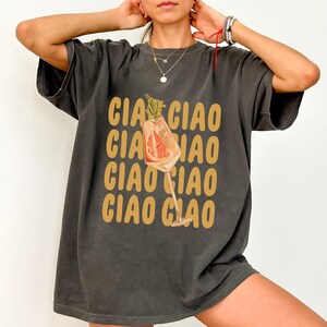 Ciao Bella Shirt Aperol Spritz Shirt Old Money Aesthetic Tomato Girl Italy Shirt Italy Vacation Top Italian Lover Italian Women's Top image 1