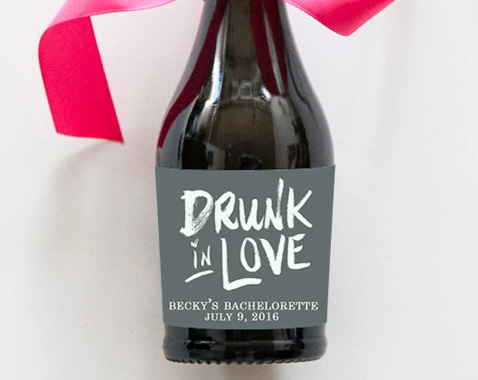 Drunk in Love Mini Champagne Bottle Labels Custom Wine Etsy
