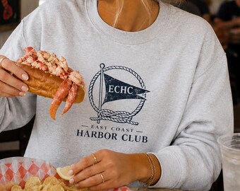 Koszula East Coast Boston Bluza Nantucket Cape Cod Koszula Lobster Fisherman Estetyczny Harbor Club Preppy Coastal Maine Old Money Vibes