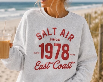 Bluza Salt Air East Coast Vintage Coastal Preppy Cape Cod Bluza Boston Bluza New England Bluza Maine Nantucket