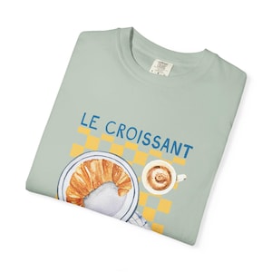 Camisa de croissant, camisa de pastelería, camisa francesa, camisa de desayuno, camisa de París, estética de Old Money, club de desayuno, pasteles franceses de domingo por la mañana imagen 8