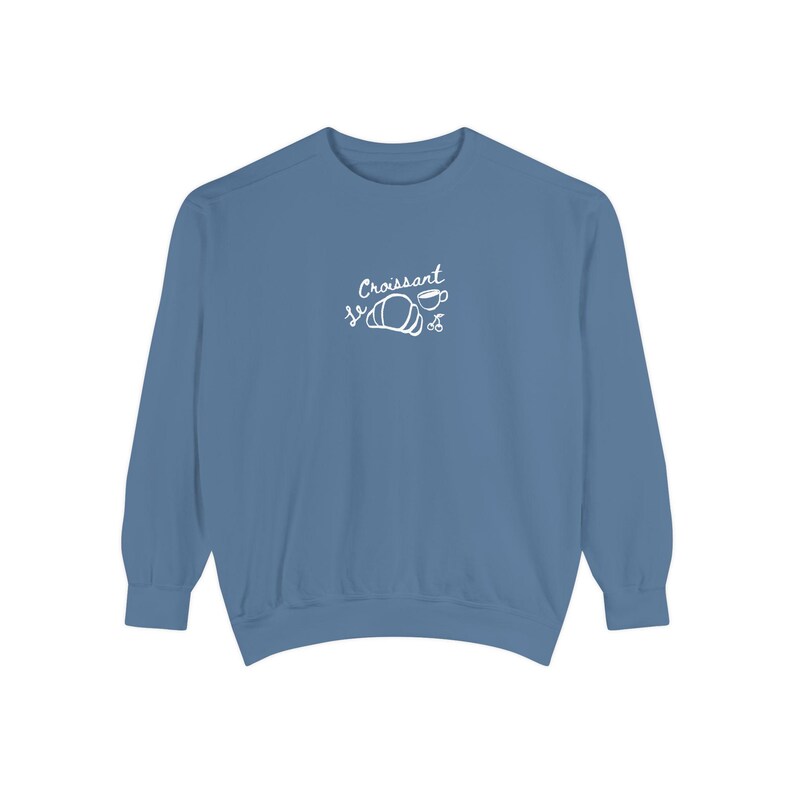 Croissant Sweatshirt Sunday Morning Croissant Shirt Old Money Aesthetic Brunch Shirt French Pastries Breakfast Club Coffee Shirt Paris Shirt image 7