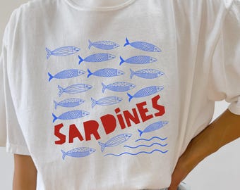 Sardine Shirt Tinned Fish Les Sardines Coastal Aesthetic Sardines