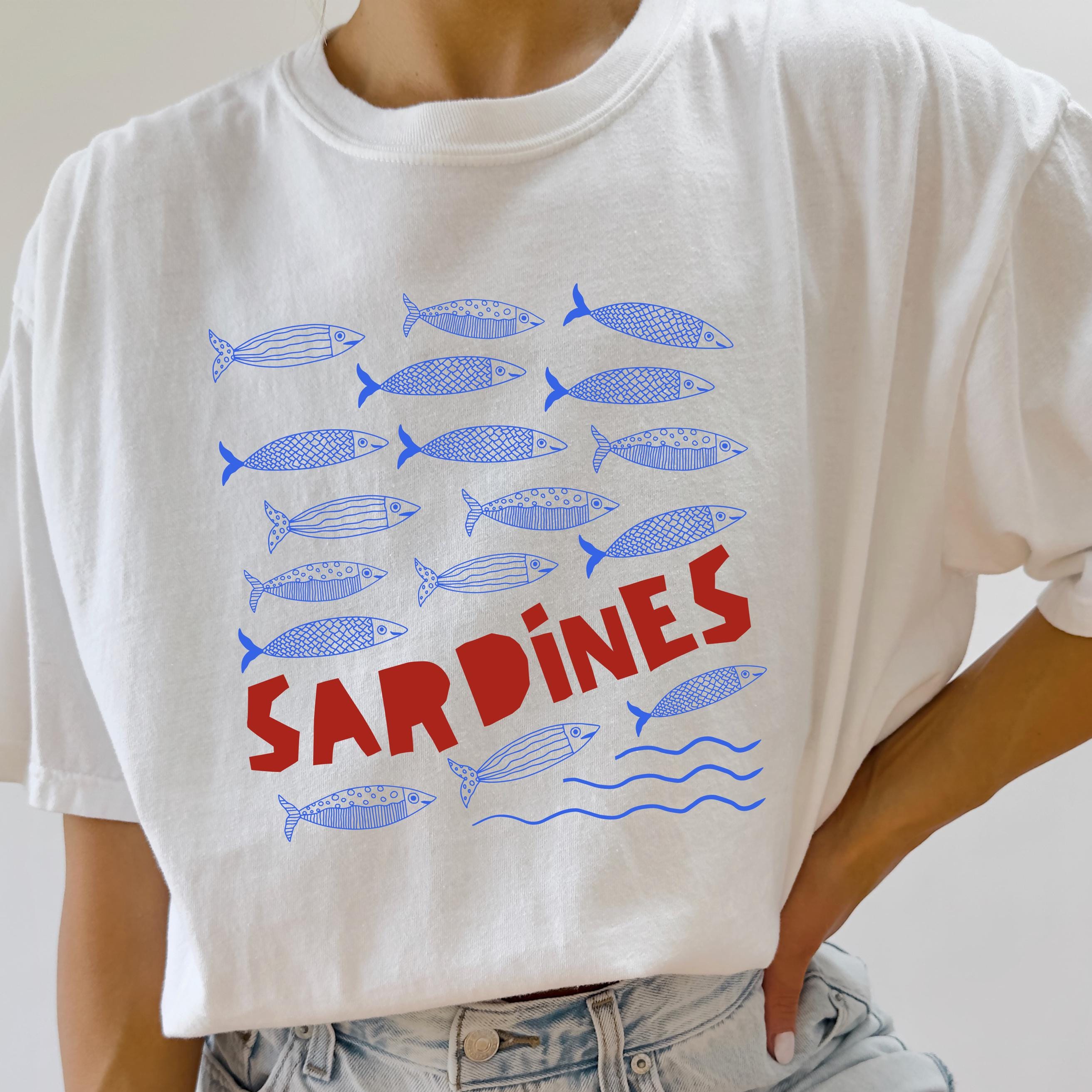Sardine Shirt Tinned Fish Les Sardines Coastal Aesthetic Sardines
