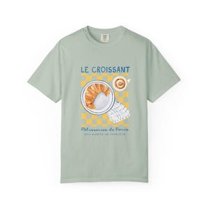 Camisa de croissant, camisa de pastelería, camisa francesa, camisa de desayuno, camisa de París, estética de Old Money, club de desayuno, pasteles franceses de domingo por la mañana imagen 6