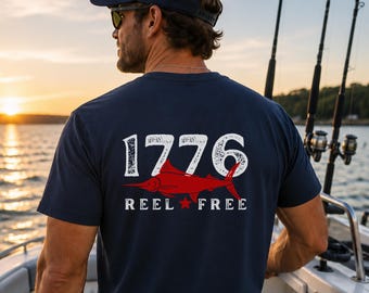 Męska koszulka z okazji 250. rocznicy America 250 USA 250 Koszulka z 1776 roku Koszulka wędkarska Koszulka z okazji 4 lipca Koszulka Americana Reel Fish Koszulka patriotyczna