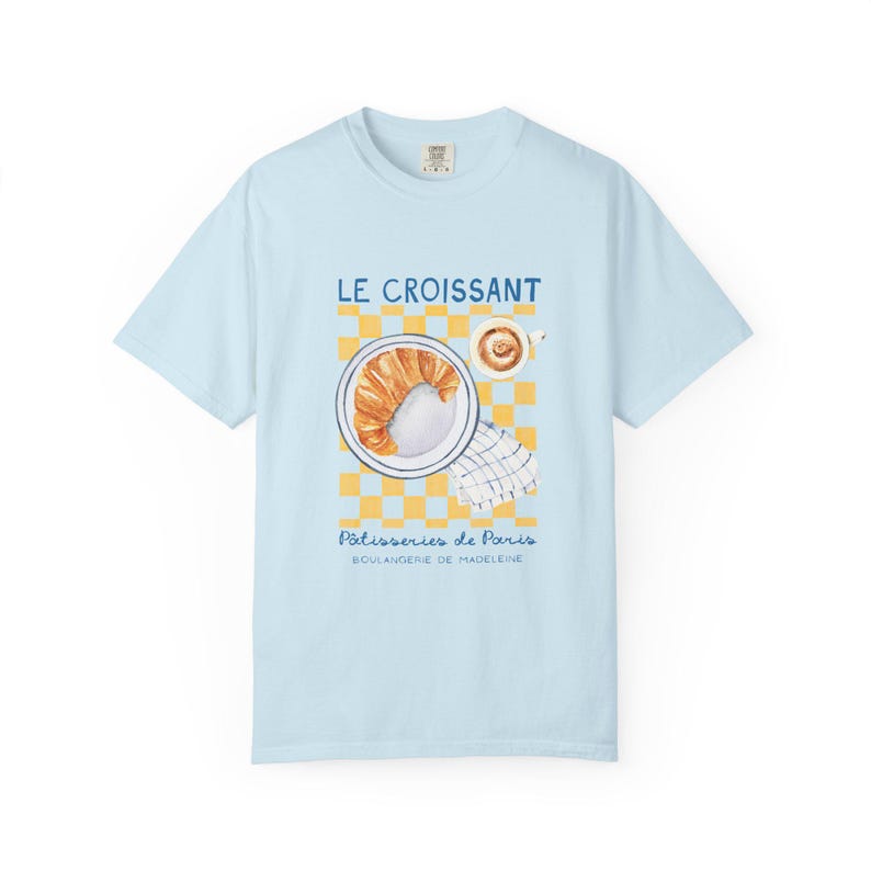 Camisa de croissant, camisa de pastelería, camisa francesa, camisa de desayuno, camisa de París, estética de Old Money, club de desayuno, pasteles franceses de domingo por la mañana imagen 4