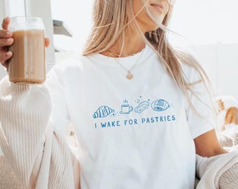 Croissant Shirt Gebak Shirt Zondagochtend Brunch Shirt Oud Geld Esthetisch Ontbijt Club Y2K Shirt Frans Gebak Frans T-shirt Croissant