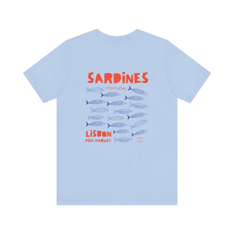 Chemise sardines Portugal conserves de sardines de poisson TShirt petite-fille côtière fille tomate Italie été inspiré de l'océan Style vintage style côtier image 5