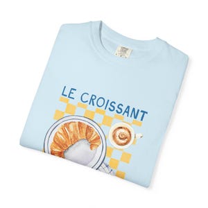 Camisa de croissant, camisa de pastelería, camisa francesa, camisa de desayuno, camisa de París, estética de Old Money, club de desayuno, pasteles franceses de domingo por la mañana imagen 5