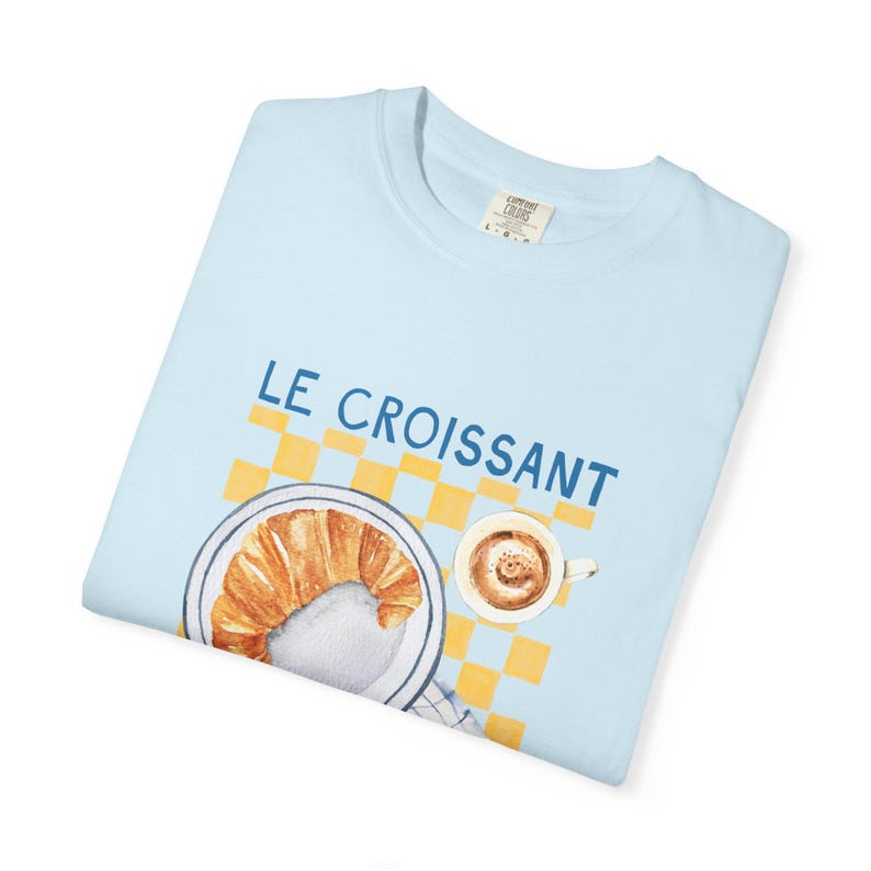 Camisa de croissant, camisa de pastelería, camisa francesa, camisa de desayuno, camisa de París, estética de Old Money, club de desayuno, pasteles franceses de domingo por la mañana imagen 5