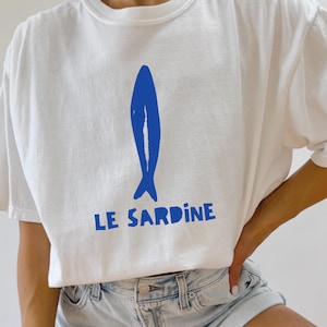 Sardine Shirt Tinned Fish Les Sardines Coastal Aesthetic Sardines Shirt Tomato Girl Italian Summer Ocean Inspired Style Vintage European