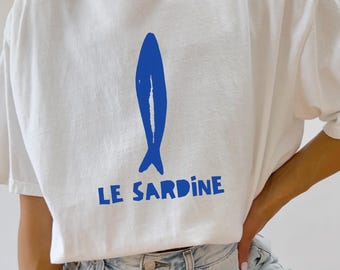 Sardine Shirt Tinned Fish Les Sardines Coastal Aesthetic Sardines Shirt Tomato Girl Italian Summer Ocean Inspired Style Vintage European