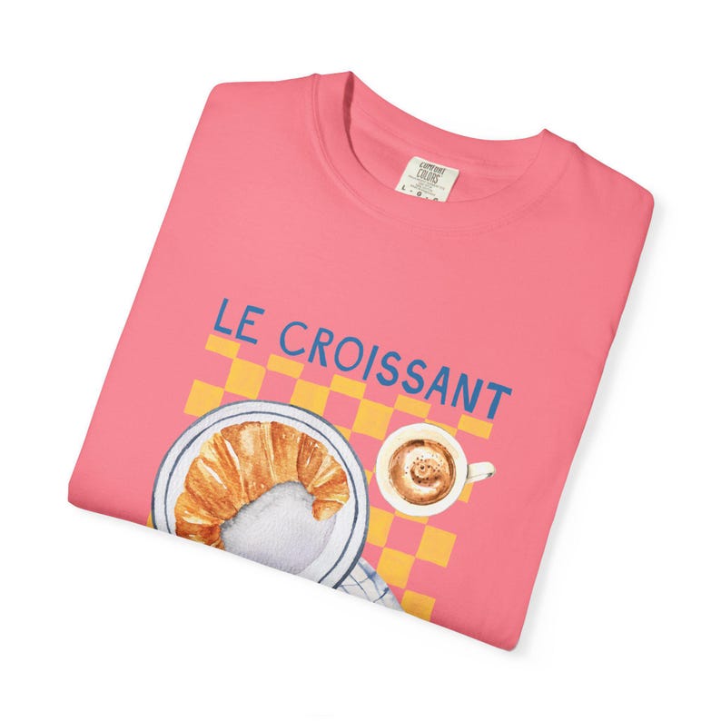 Camisa de croissant, camisa de pastelería, camisa francesa, camisa de desayuno, camisa de París, estética de Old Money, club de desayuno, pasteles franceses de domingo por la mañana imagen 7