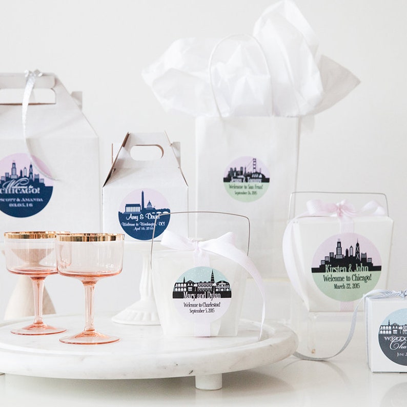 SKYLINE DESIGN St Augustine FL Custom Wedding Welcome Stickers