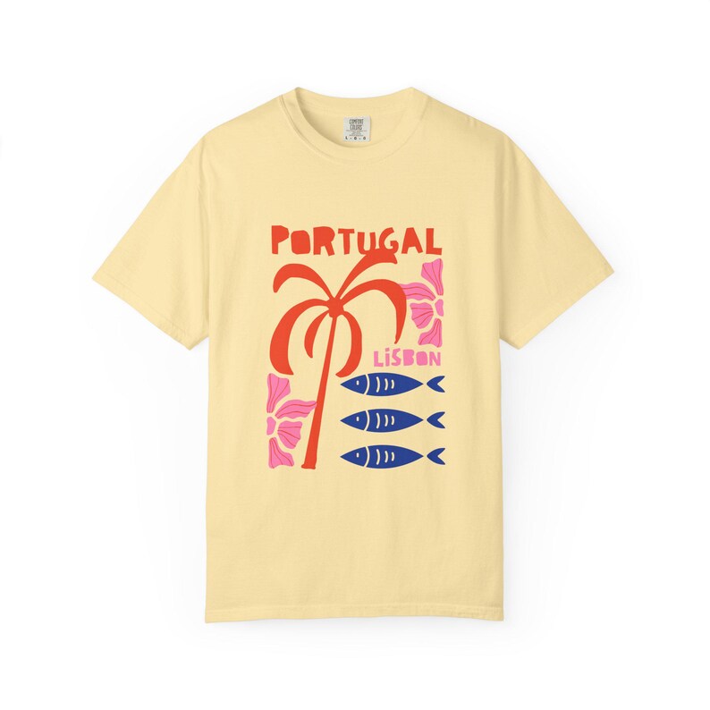 Chemise sardines du Portugal conserves de sardines de poisson TShirt petite-fille côtière tomate fille palmier océan style inspiré style côtier vintage image 6