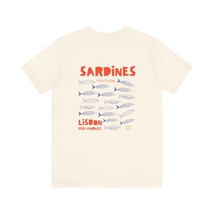 Chemise sardines Portugal conserves de sardines de poisson TShirt petite-fille côtière fille tomate Italie été inspiré de l'océan Style vintage style côtier image 4