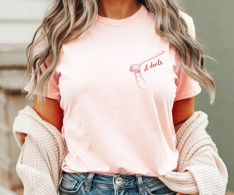 Camiseta Al Dente, Camiseta Pasta, Camiseta Al Dente, Camiseta Italiana de Verano, Camiseta Italia, Camiseta Tomate, Chica Tomate, Amante de la Pasta de Verano, Vacaciones en Italia imagen 7