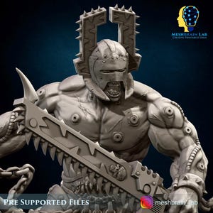 Chaos Berzerker Champion | Wargaming | Tabletop | 3D printed miniature | OPR compatible