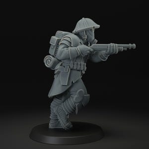 Shock trooper | JK Remo | Wargaming | Tabletop | 3D printed miniature | Trench Crusade compatible | Pilgrim